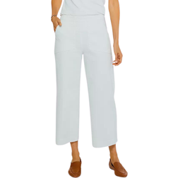 Nic And Zoe Denim Wide Leg Cropped Pants - Paper White