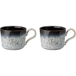 Denby Halo Brew 2-pak Kaffekopper Stentøj Hvid Kop