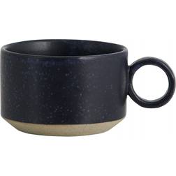 Nordal Grainy Teacup w. Hank Dark blue Tekopp