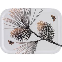 Ary Home Bandeja Pine Cone 20x27 cm Cotton White Bandejade servicio