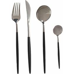 Kinvara Silver Black Stainless steel (8 pcs) Cutlery Set