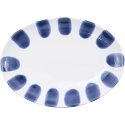 Vietri Santorini Dot Small Oval Platter Serving Dish