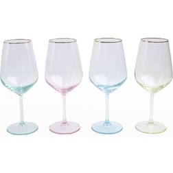 Vietri Rainbow Wine Glass 15fl oz 4