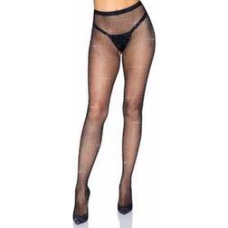 Leg Avenue Netzstrumpfhose mit Strasssteinen ouvert