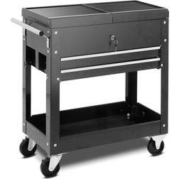 Costway Rolling Mechanics Tool Cart Slide Top Utility Storage Cabinet Organizer 2 Drawer