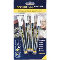 Securit SMA100 Kridtmarker Hvid 4 stk