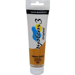 Daler-Rowney System 3 Acrylics Yellow Ochre, 150 ml tube