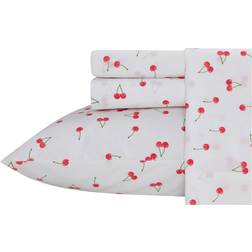 Poppy & Fritz Cherries Bed Sheet White, Red (243.84x205.74cm)