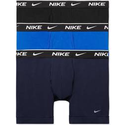 Nike Dri-FIT Essential Cotton Stretch Boxer Briefs 3-pack - Navy/Blue/Black