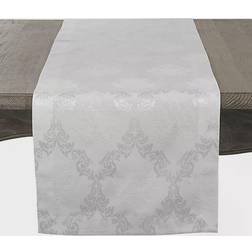 Saro Lifestyle Damask Tablecloth White (228.6x38.1)