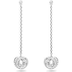 Swarovski Generation Drop Long Earrings - Silver/Transparent