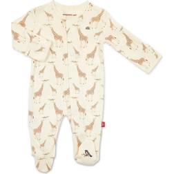 Magnetic Me Jolie Giraffe Organic Cotton Magnetic Footie - Cream