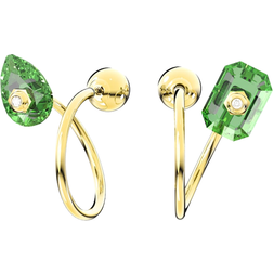 Swarovski Numina Drop Earrings - Gold/Green/Transparent