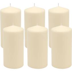 Stonebriar Collection Pillar Ivory Candle 9.8" 6pcs