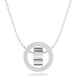 Swarovski Hollow Pendant Necklace - Silver/Transparent