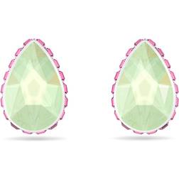 Swarovski Orbita Drop Cut Stud Earrings - Silver/Multicolour