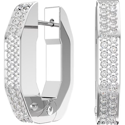 Swarovski Dextera Hoop Earrings - Silver/Transparent