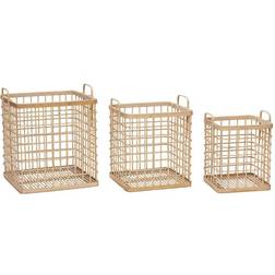 Hübsch Square Basket 38cm 3pcs