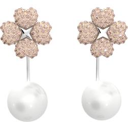 Swarovski Latisha Flower Earring - Silver/Pink/Pearls