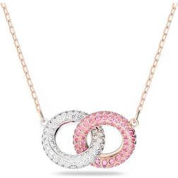 Swarovski Stone Necklace - Rose Gold/Pink/Transparent