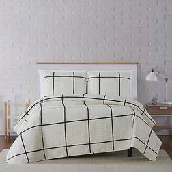 Truly Soft Kurt Windowpane Quilts Beige (228.6x172.72cm)