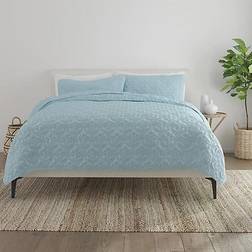 Home Collection Damask Quilts Blue (228.6x172.72cm)