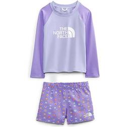 The North Face Toddler Long Sleeve Sun Set - Pop Purple Rainbows End Print