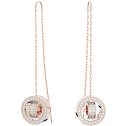 Swarovski Hollow Drop Earrings - Rose Gold/Transparent