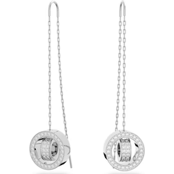 Swarovski Hollow Drop Earrings - Silver/Transparent