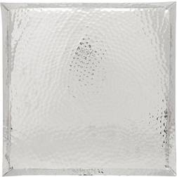 HOTEL COLLECTION Hotel Collection Beaten Metal Platter Silver Silver Serveringsfad