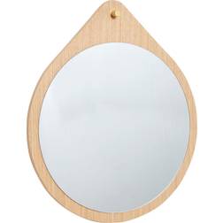 Hübsch around oak natural Wall Mirror