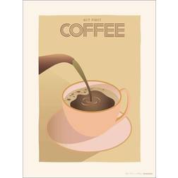 Vissevasse But First Coffee 30x40 cm Plakat