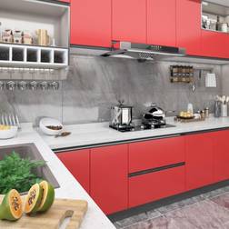 vidaXL Selvklæbende møbelfolie 2 stk. 500x90 cm PVC rød Dekorativ plast 2stk