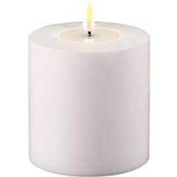 Deluxe Homeart Udendørs Bloklys 10x10 cm. Hvid LED-lys
