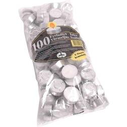 Fyrfadslys Brændetid 6 timer Paraffin Hvid 100 stk,6 ps x 100 stk/krt LED-ljus