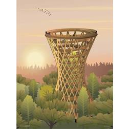 Vissevasse Nature Forest Tower Plakat 30x40cm