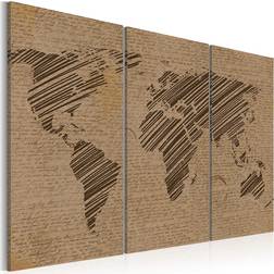 Arkiio Anteckningar från World Triptych 60x40 Tavla