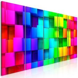 Arkiio Colourful Cubes (5 Parts) Narrow 225x90 Väggdekor