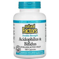 Natural Factors Acidophilus & Bifidus 10 billion cells 180 Capsules