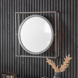 Gallery Beccles Medium Round Silver Wall Mirror