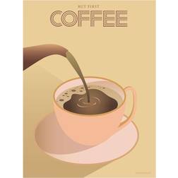 Vissevasse But First Coffee Poster 50x70cm