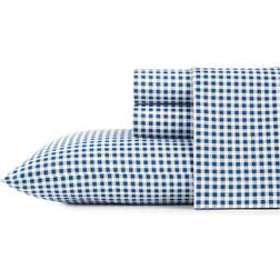 Poppy & Fritz Gingham Plaid Underlakan Blå (243.84x167.64cm)