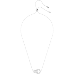 Swarovski Hollow Pendant Necklace - Silver/Transparent