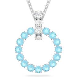 Swarovski Exalta Pendant Necklace - Silver/Blue/Transparent