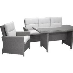 Venture Design Brentwood Loungeset, 1 Bord inkl. 2 Stolar & 1 Soffor