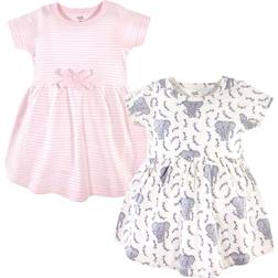 Touched By Nature Organic Cotton Dress 2-pack - Pink Elephant (10166696)