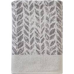 SKL Home Distressed Leaves Bath Towel Gray (137.16x71.12cm)