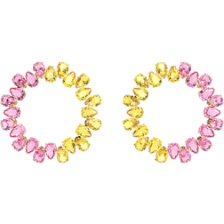 Swarovski Millenia Hoop Earrings - Gold/Yellow/Pink
