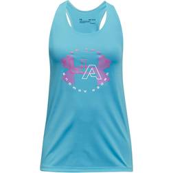 Under Armour Girl's Tech Big Logo Tank Top - Fresco Blue/Vivid Lilac (1369904-481)