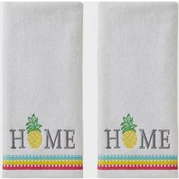 SKL Home Pineapple Home Guest Towel White (63.5x40.64cm)